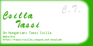 csilla tassi business card